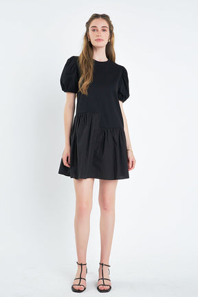 ENGLISH FACTORY - English Factory - Knit Woven Mixed Dress - DRESSES available at Objectrare