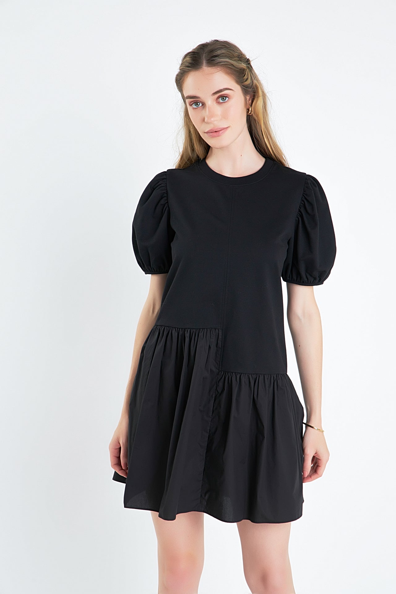 English Factory - Knit Woven Mixed Dress