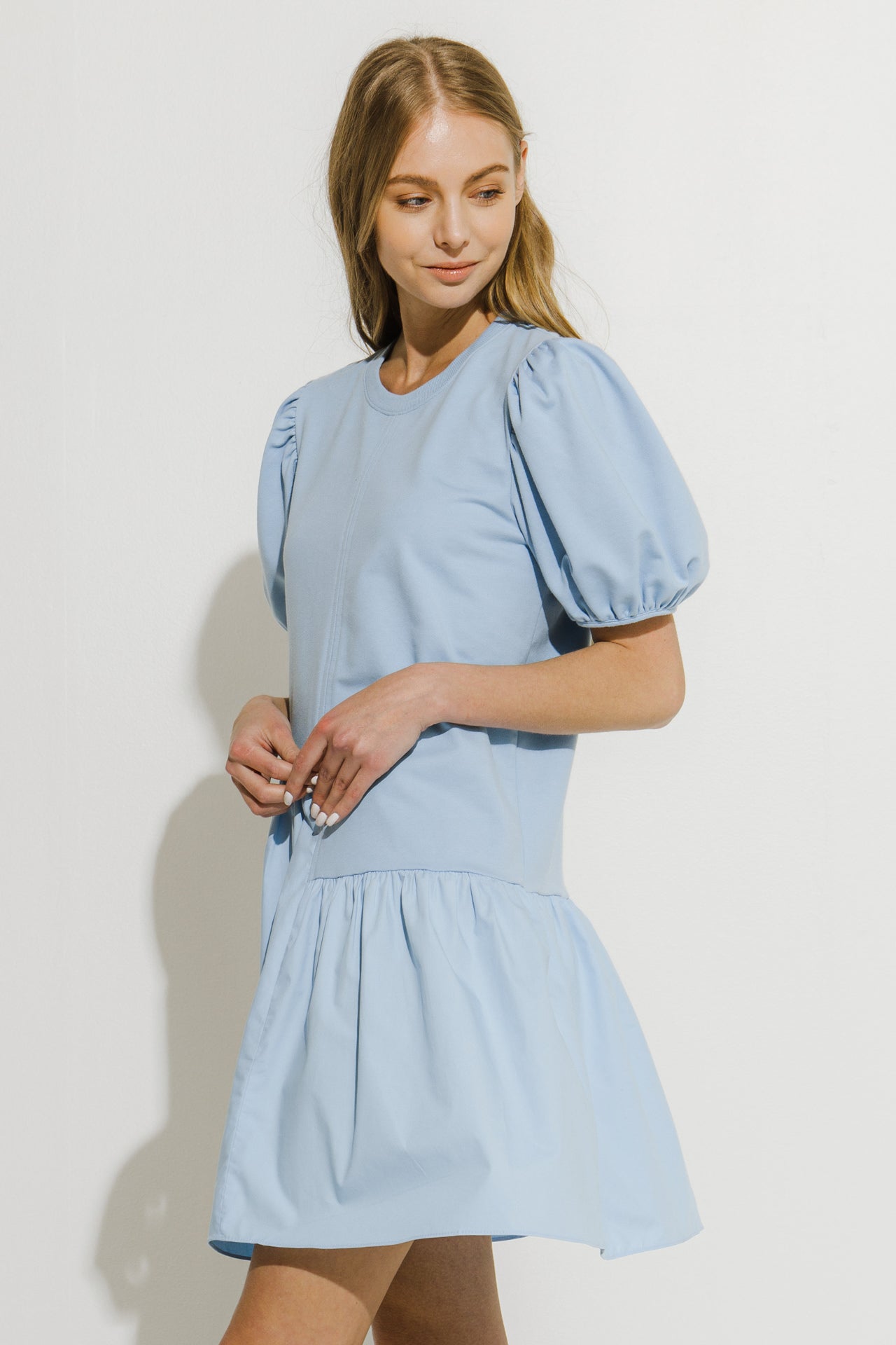 Knit Woven Mixed Dress