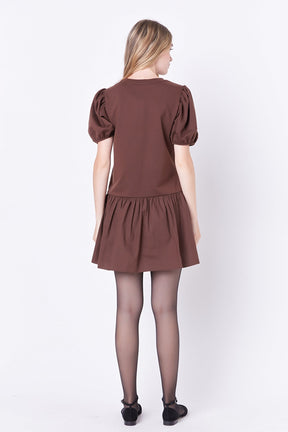 ENGLISH FACTORY - Knit Woven Mixed Dress - DRESSES available at Objectrare