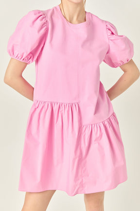 ENGLISH FACTORY - Knit Woven Mixed Dress - DRESSES available at Objectrare