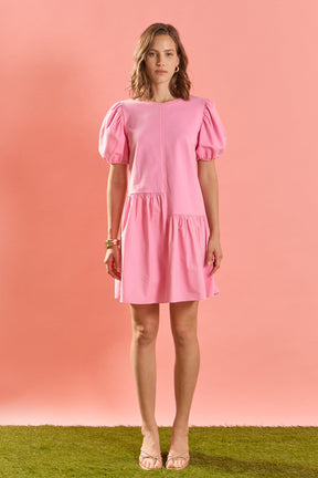 ENGLISH FACTORY - Knit Woven Mixed Dress - DRESSES available at Objectrare