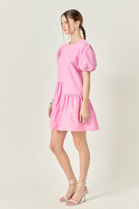 ENGLISH FACTORY - Knit Woven Mixed Dress - DRESSES available at Objectrare
