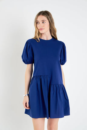 English Factory - Knit Woven Mixed Dress