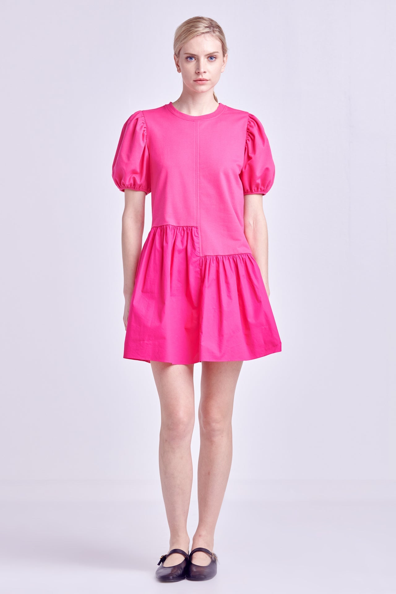 Knit Woven Mixed Dress