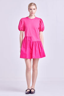 Knit Woven Mixed Dress