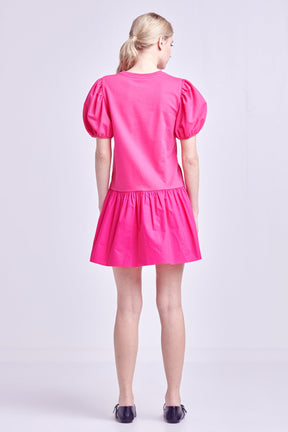 Knit Woven Mixed Dress