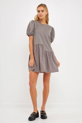 ENGLISH FACTORY - Knit Woven Mixed Dress - DRESSES available at Objectrare