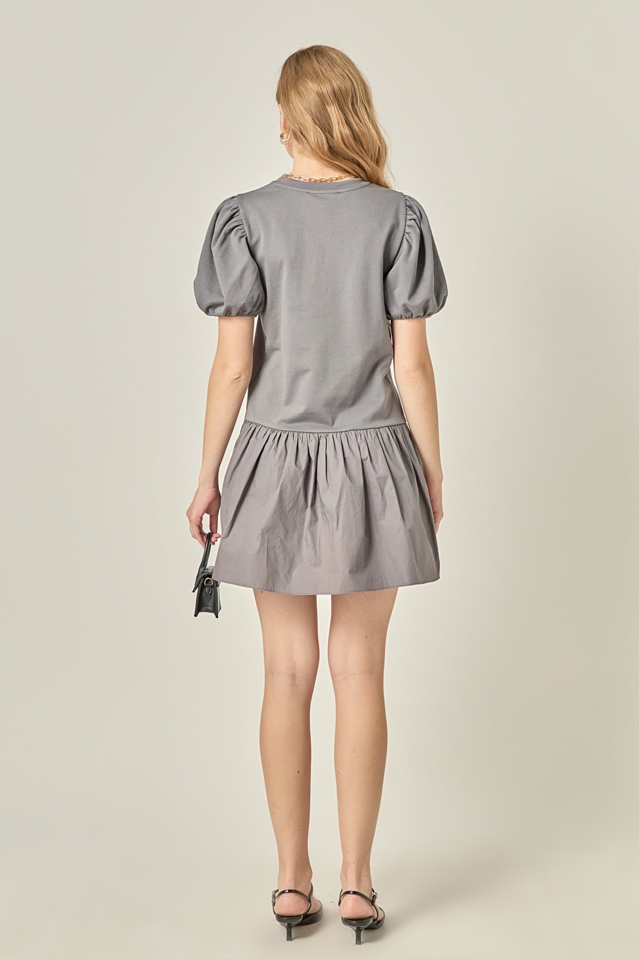 ENGLISH FACTORY - Knit Woven Mixed Dress - DRESSES available at Objectrare