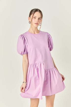 Knit Woven Mixed Dress