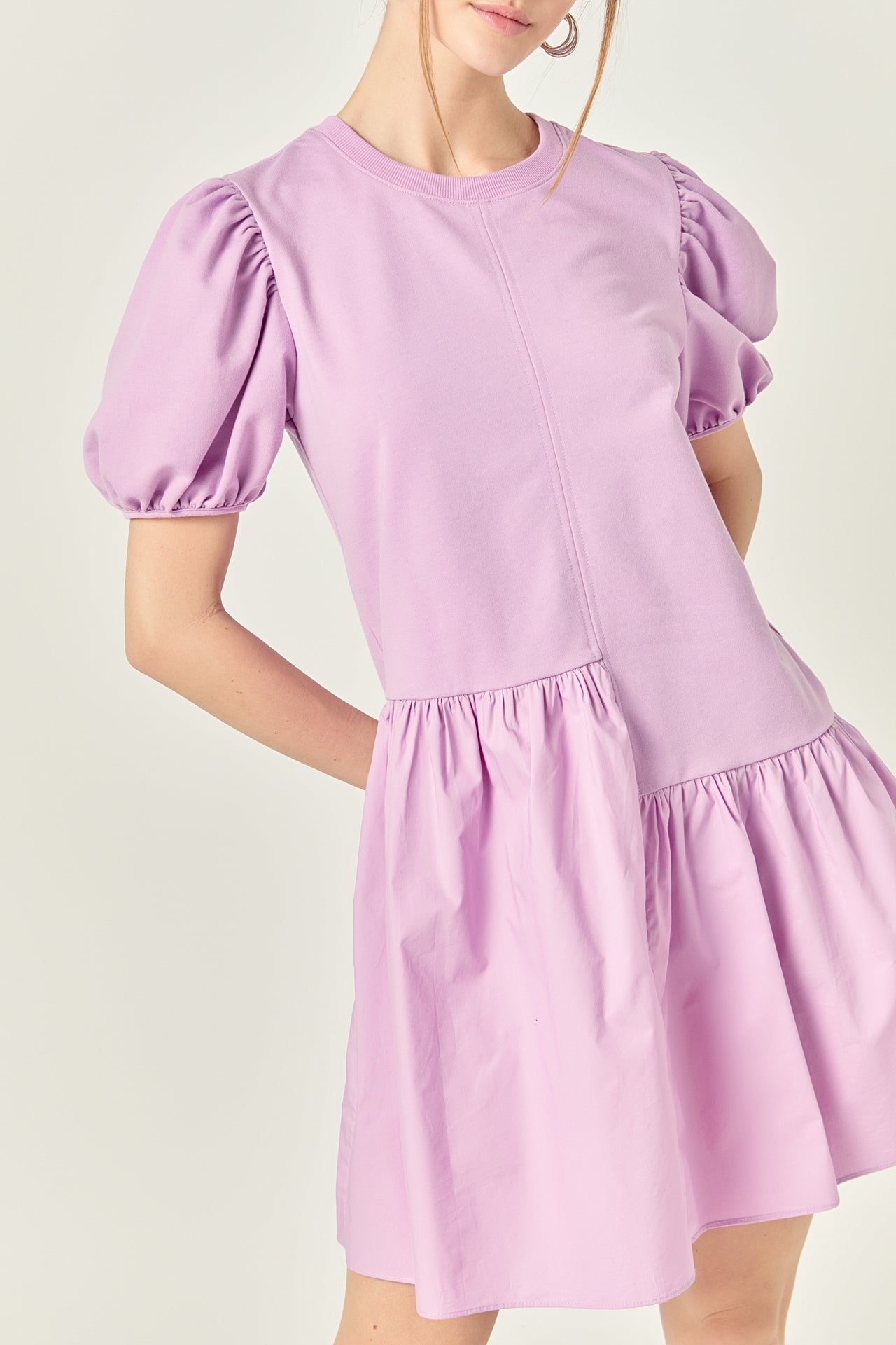 Knit Woven Mixed Dress
