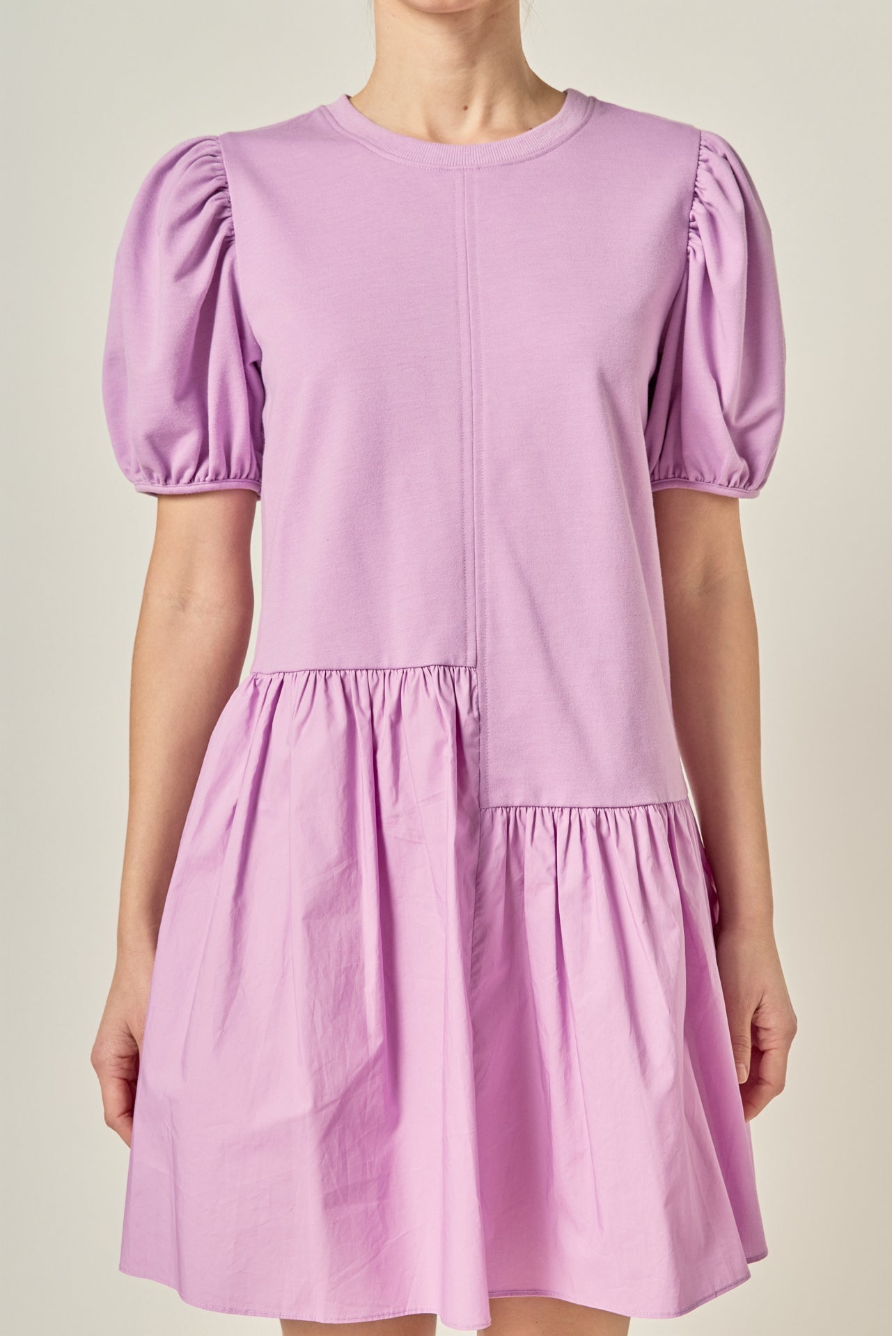 ENGLISH FACTORY - Knit Woven Mixed Dress - DRESSES available at Objectrare