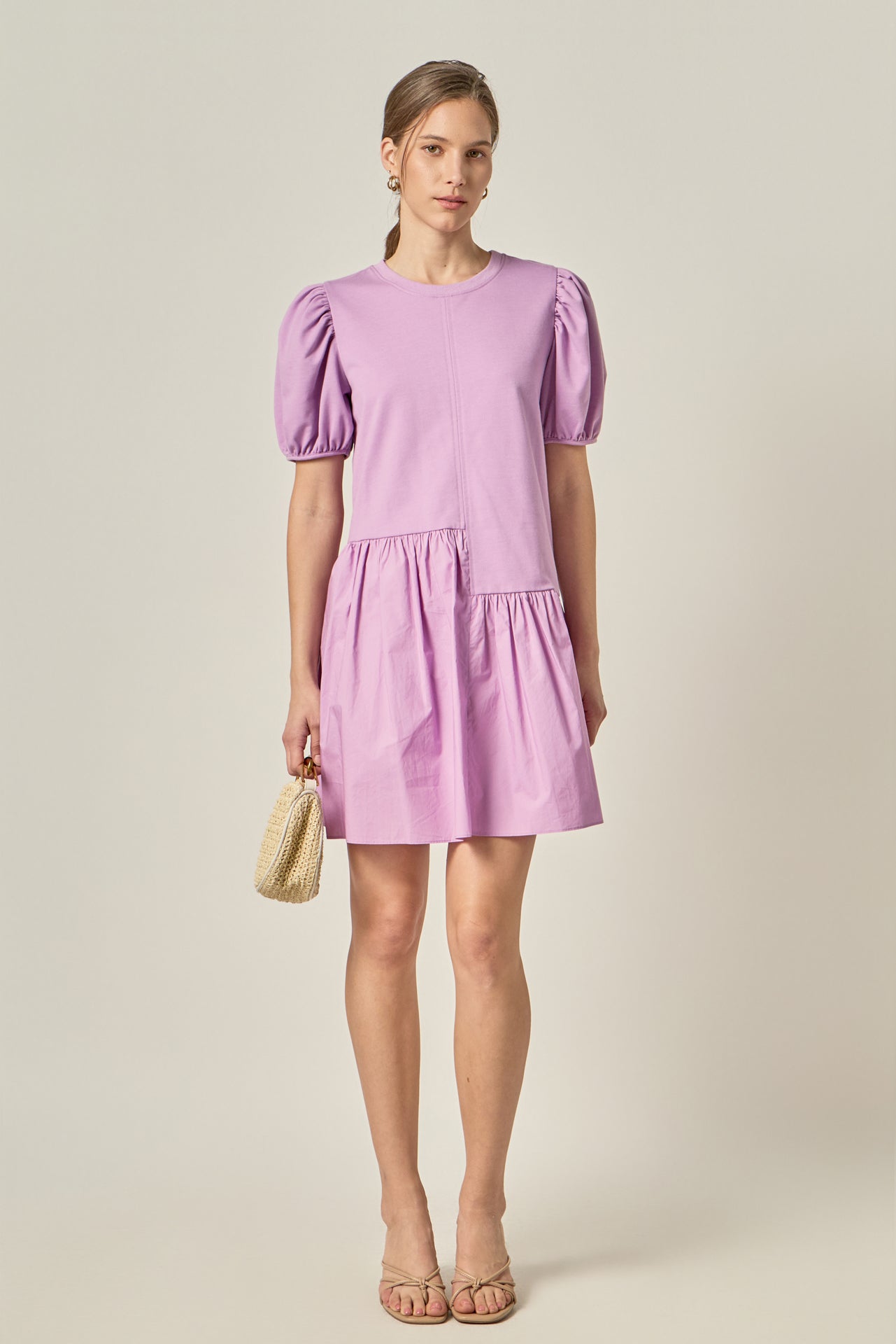 ENGLISH FACTORY - Knit Woven Mixed Dress - DRESSES available at Objectrare