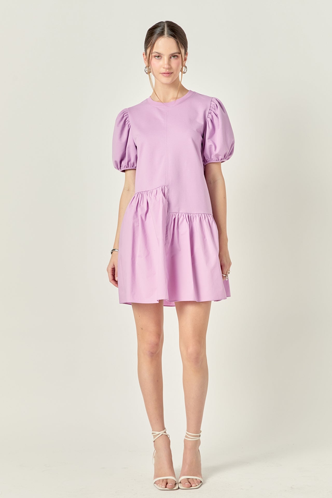 ENGLISH FACTORY - Knit Woven Mixed Dress - DRESSES available at Objectrare