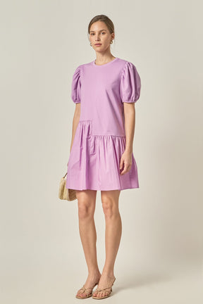 ENGLISH FACTORY - Knit Woven Mixed Dress - DRESSES available at Objectrare