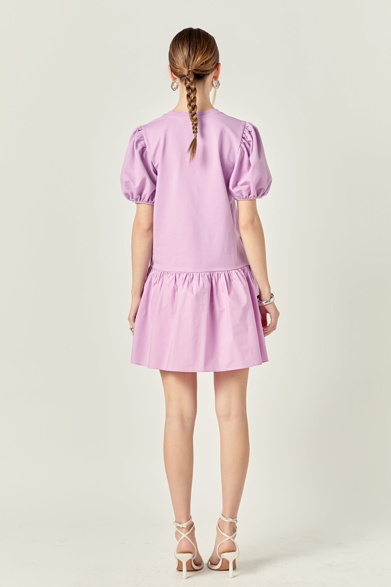 Knit Woven Mixed Dress