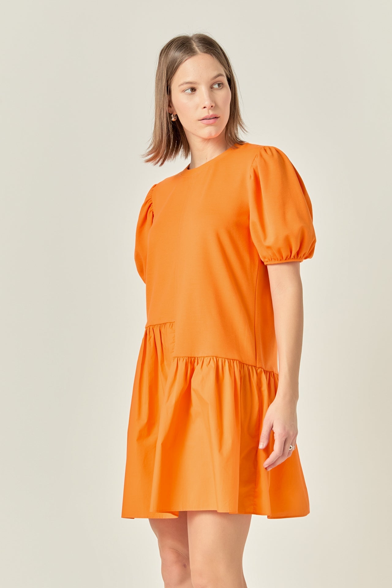 Knit Woven Mixed Dress