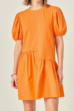 ENGLISH FACTORY - Knit Woven Mixed Dress - DRESSES available at Objectrare