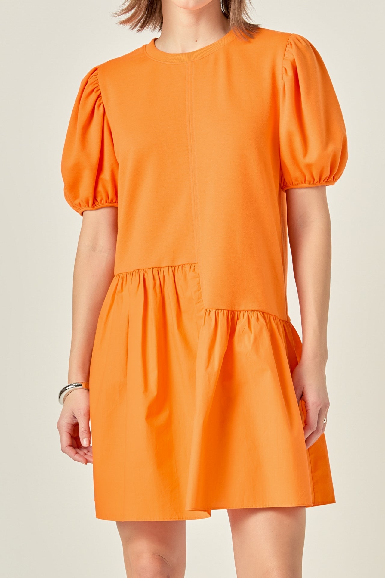 Knit Woven Mixed Dress