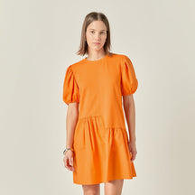 ENGLISH FACTORY - Knit Woven Mixed Dress - DRESSES available at Objectrare