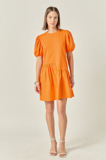 ENGLISH FACTORY - Knit Woven Mixed Dress Plus - DRESSES available at Objectrare