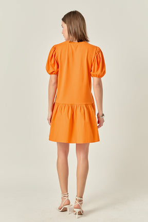 ENGLISH FACTORY - Knit Woven Mixed Dress - DRESSES available at Objectrare