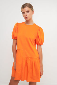 English Factory - Knit Woven Mixed Dress