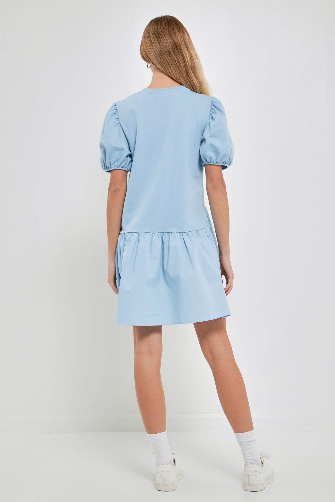 ENGLISH FACTORY - Knit Woven Mixed Dress - DRESSES available at Objectrare