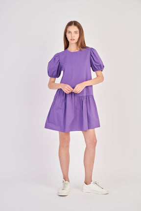 ENGLISH FACTORY - Knit Woven Mixed Dress Plus - DRESSES available at Objectrare