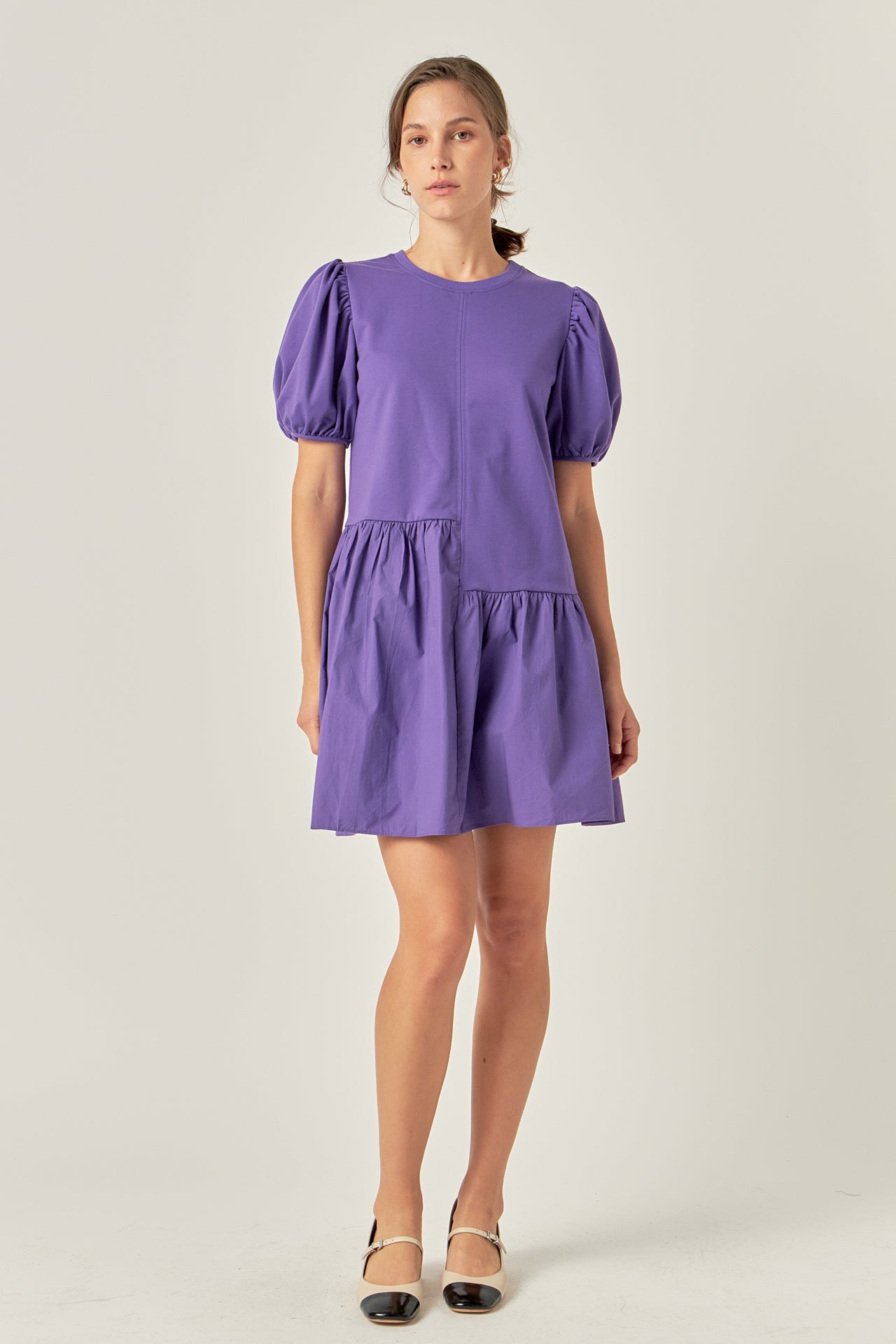 ENGLISH FACTORY - Knit Woven Mixed Dress - DRESSES available at Objectrare