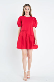 Knit Woven Mixed Dress