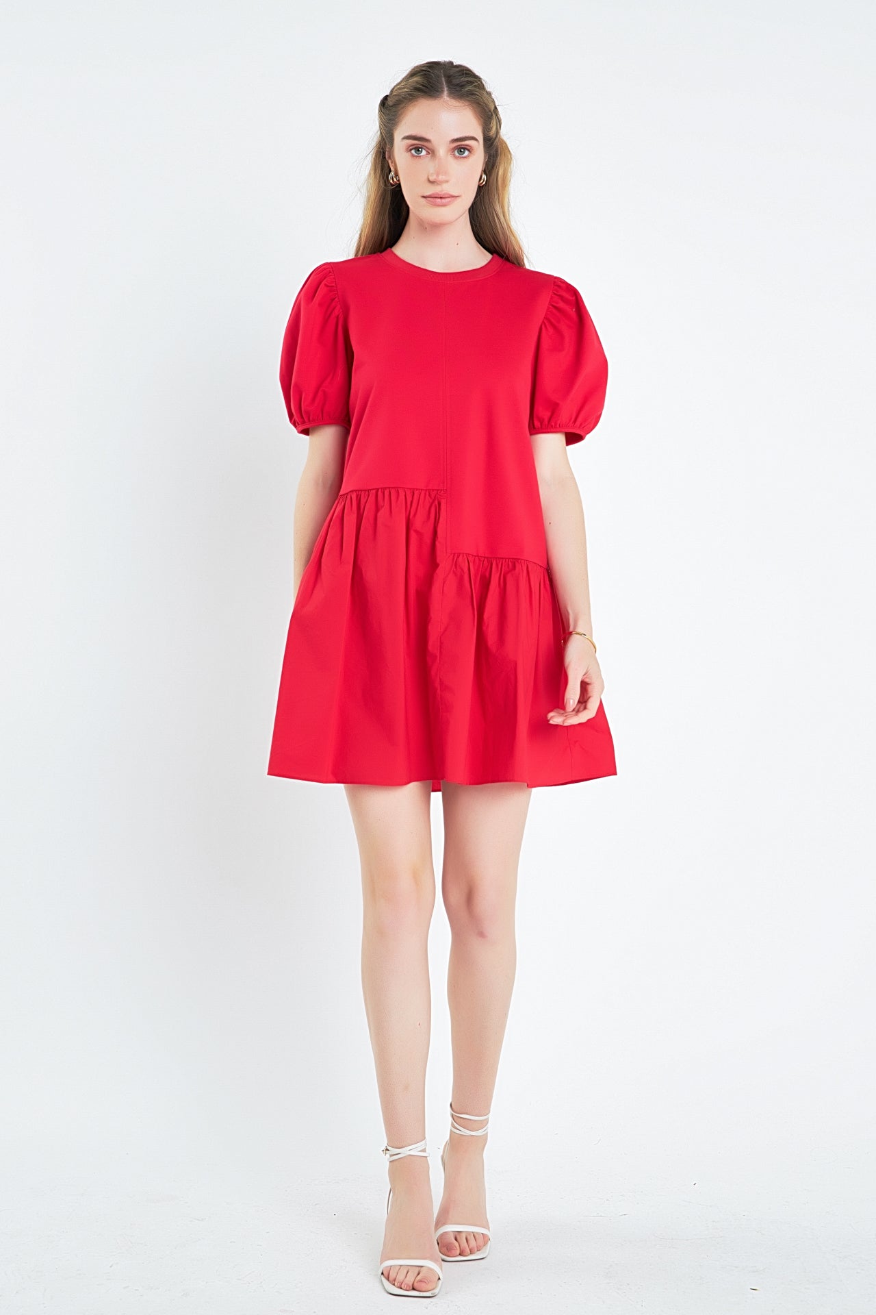 ENGLISH FACTORY - Knit Woven Mixed Dress - DRESSES available at Objectrare