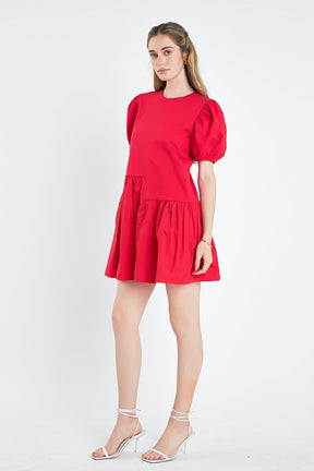 Knit Woven Mixed Dress