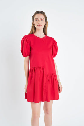 Knit Woven Mixed Dress