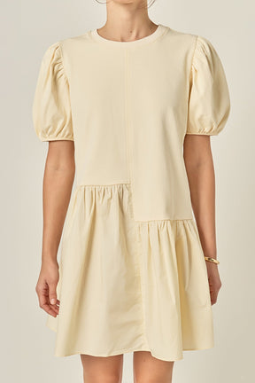 Knit Woven Mixed Dress