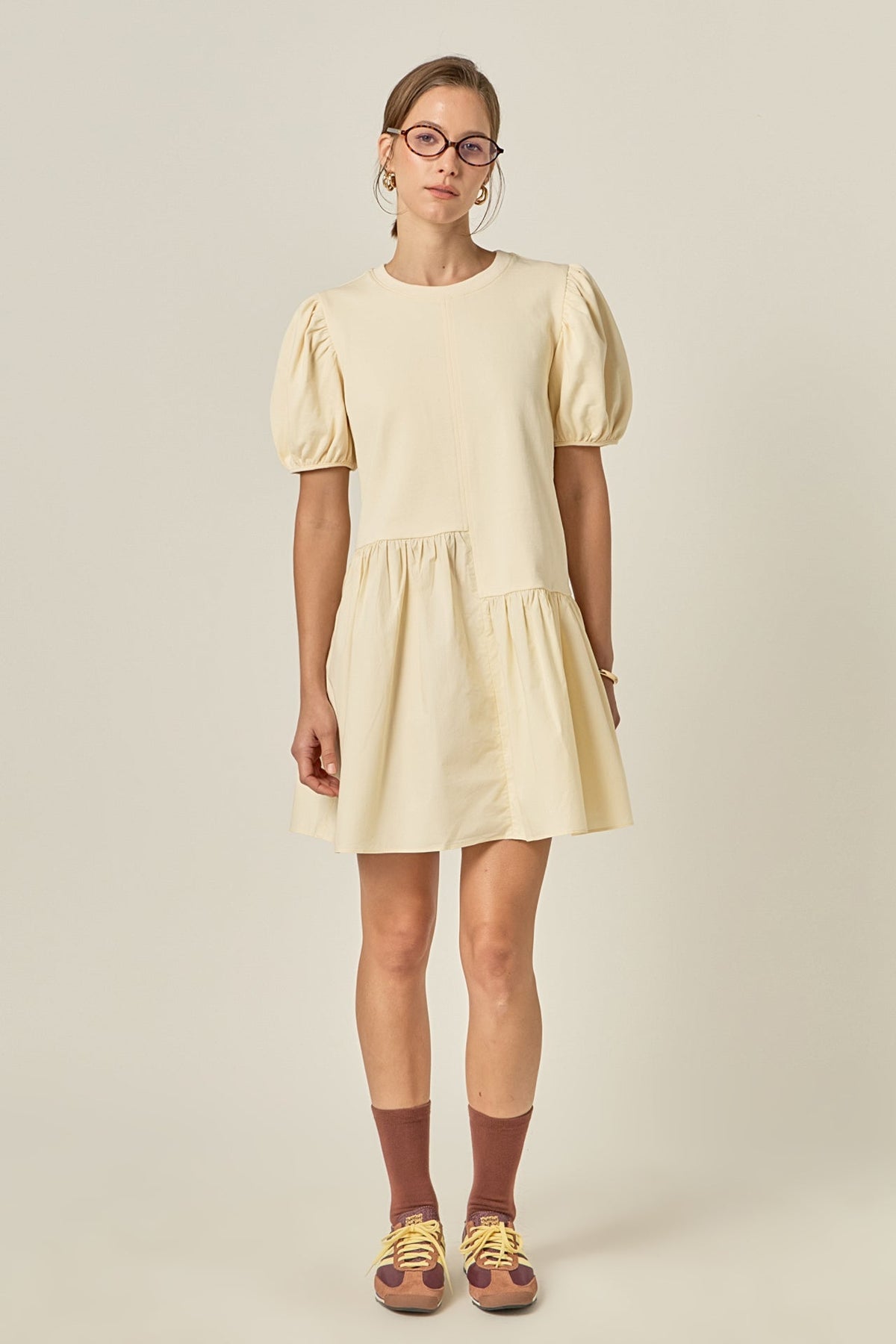 Knit Woven Mixed Dress