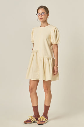 ENGLISH FACTORY - Knit Woven Mixed Dress - DRESSES available at Objectrare