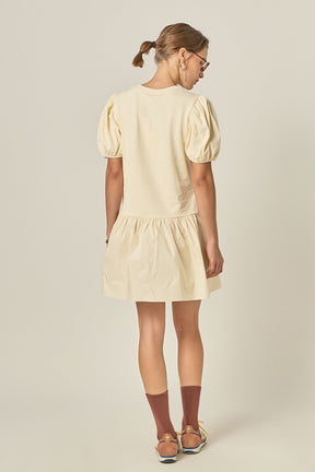 Knit Woven Mixed Dress