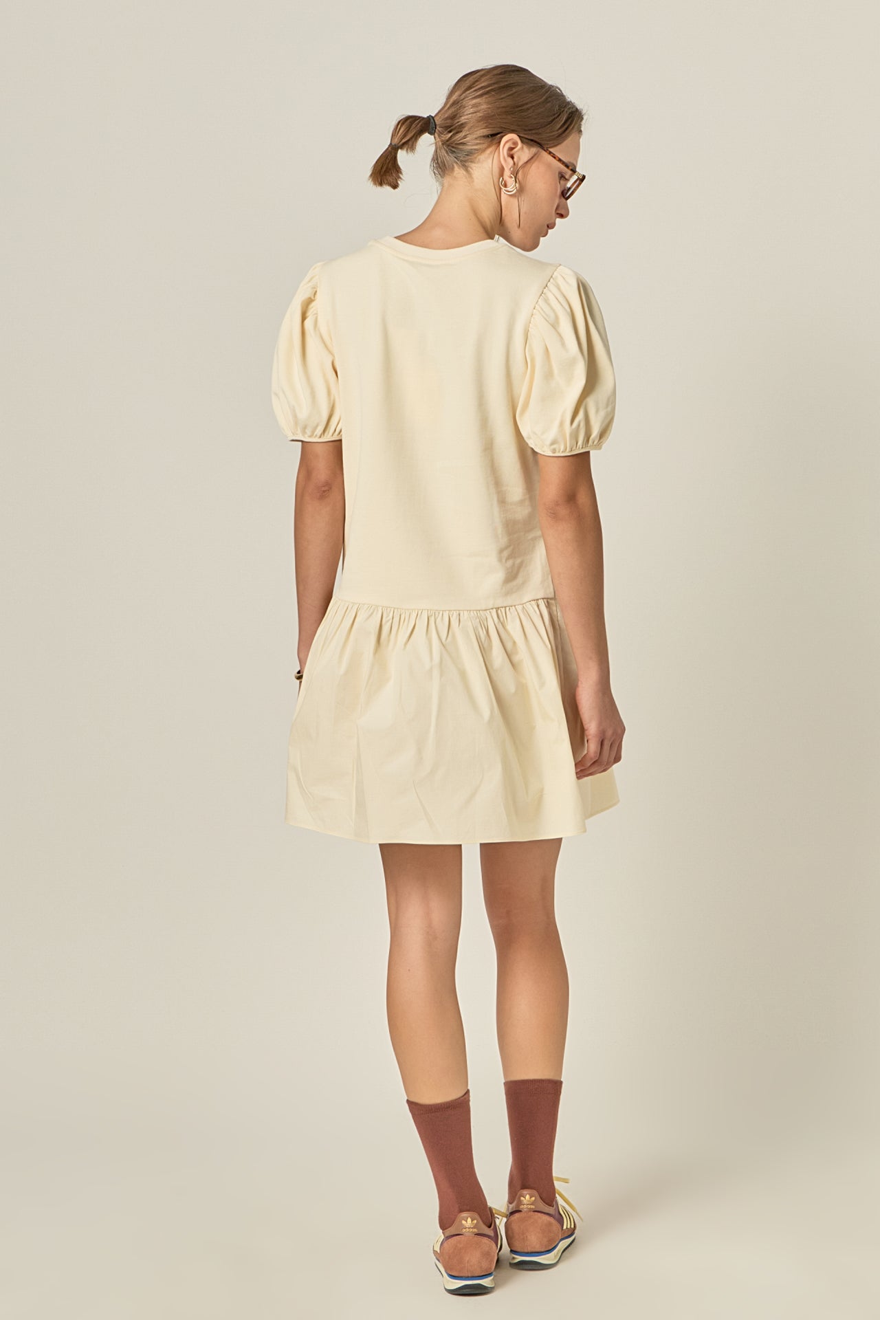 ENGLISH FACTORY - Knit Woven Mixed Dress - DRESSES available at Objectrare