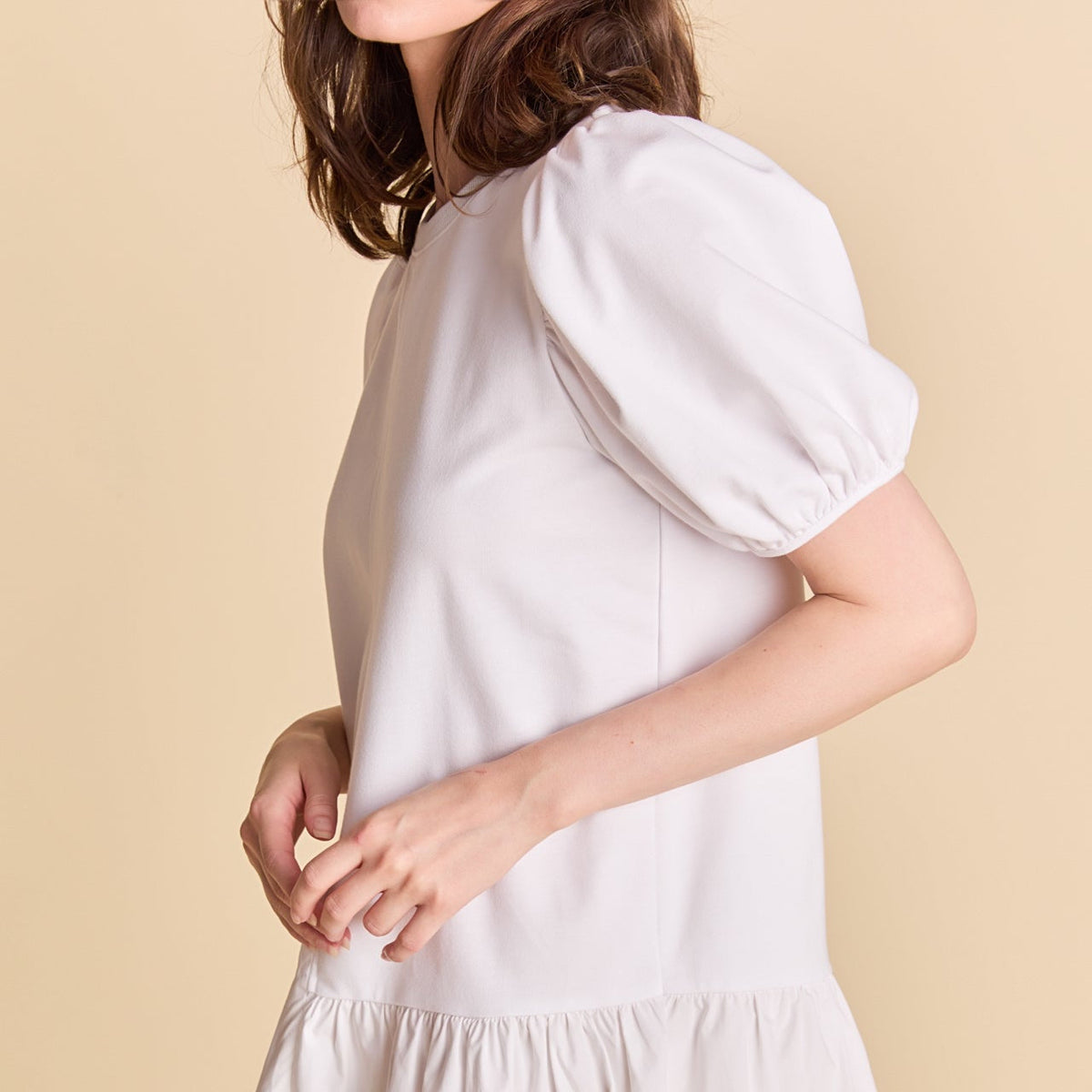 ENGLISH FACTORY - Knit Woven Mixed Dress - DRESSES available at Objectrare