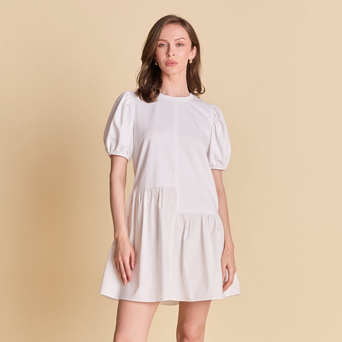 ENGLISH FACTORY - Knit Woven Mixed Dress - DRESSES available at Objectrare