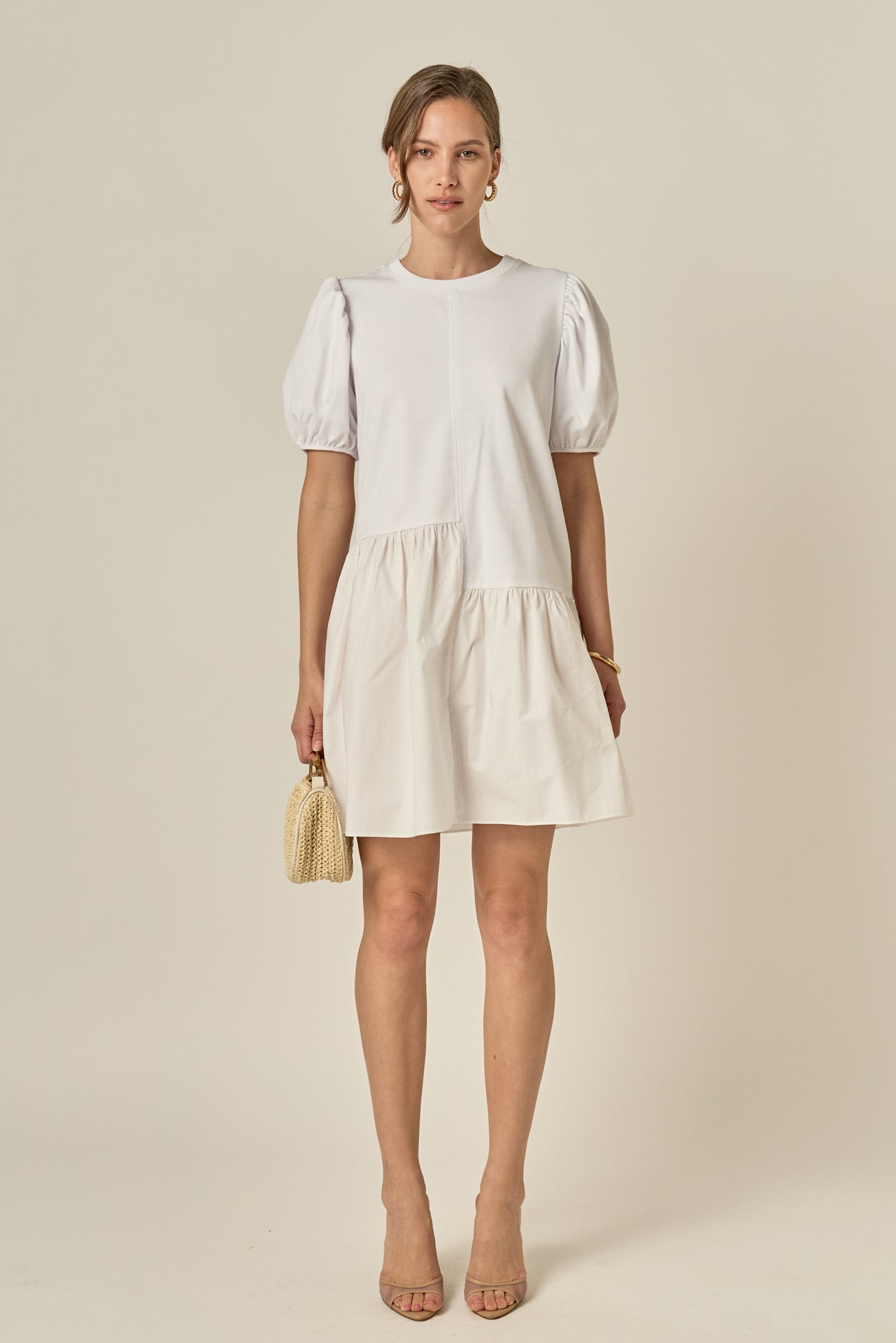 ENGLISH FACTORY - Knit Woven Mixed Dress - DRESSES available at Objectrare