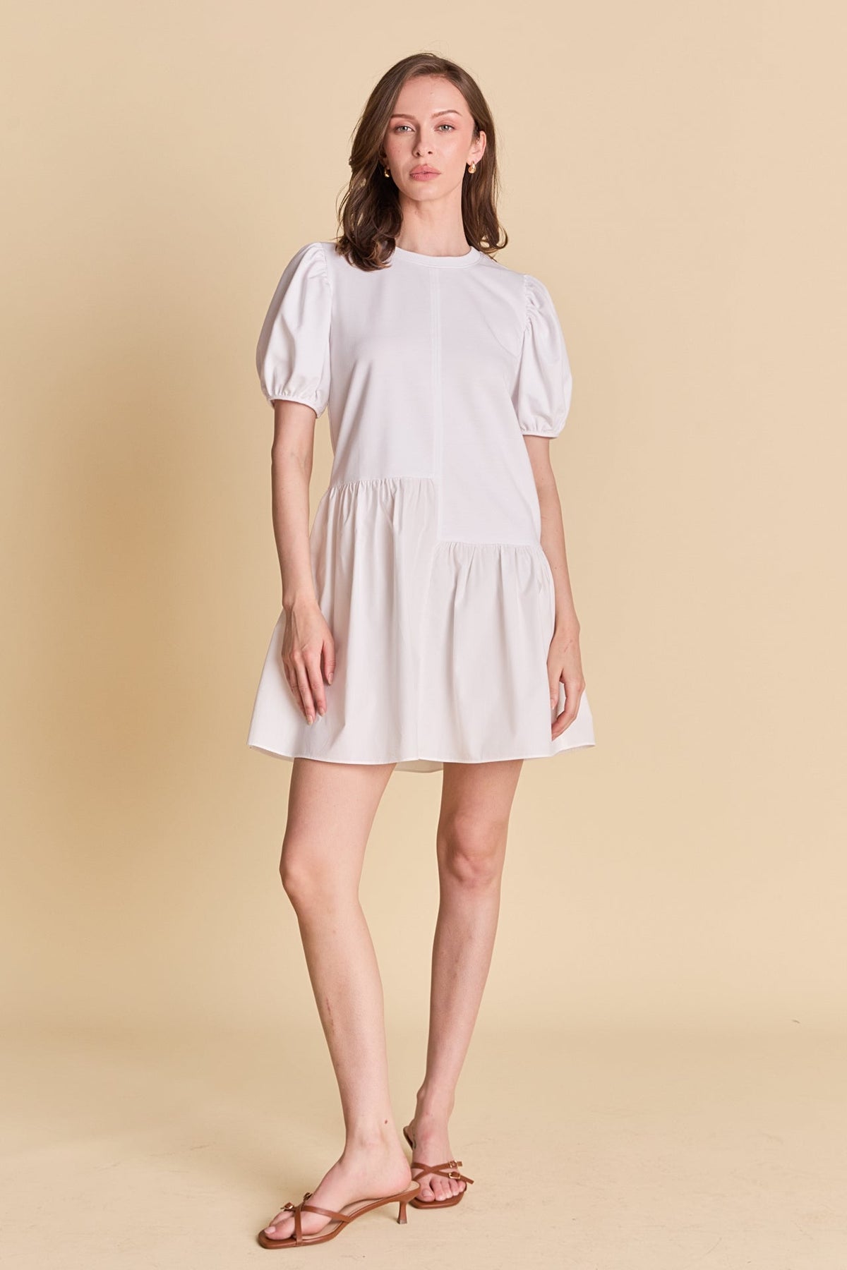 Knit Woven Mixed Dress