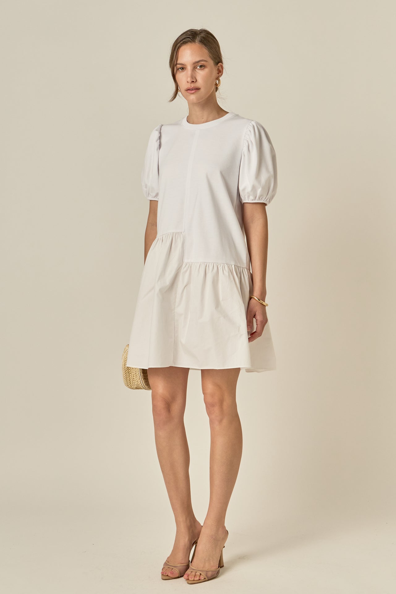 ENGLISH FACTORY - Knit Woven Mixed Dress - DRESSES available at Objectrare