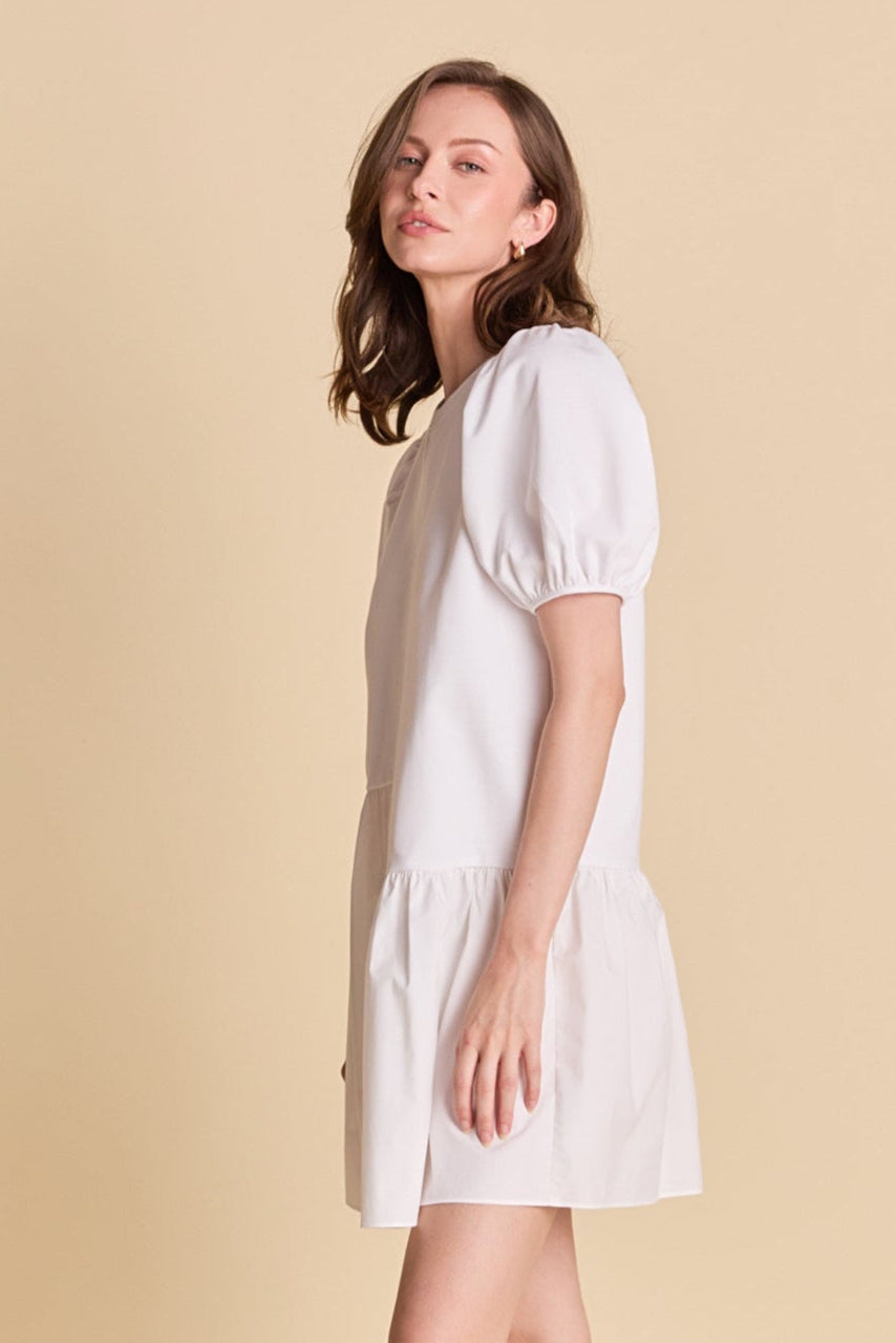 ENGLISH FACTORY - Knit Woven Mixed Dress - DRESSES available at Objectrare