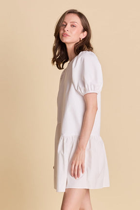 ENGLISH FACTORY - Knit Woven Mixed Dress - DRESSES available at Objectrare