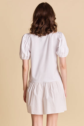ENGLISH FACTORY - Knit Woven Mixed Dress - DRESSES available at Objectrare