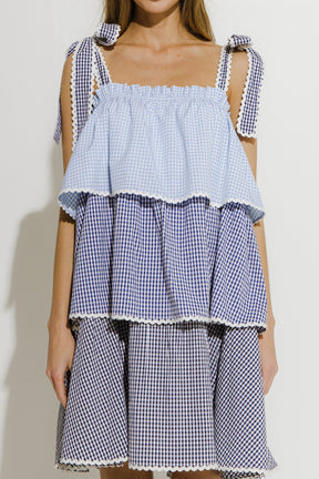 ENGLISH FACTORY - Colorblock Tiered Dress - DRESSES available at Objectrare