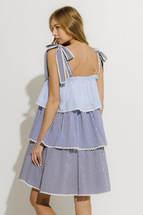 ENGLISH FACTORY - Colorblock Tiered Dress - DRESSES available at Objectrare