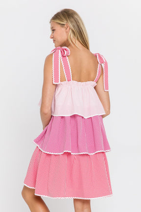 ENGLISH FACTORY - Colorblock Tiered Dress - DRESSES available at Objectrare